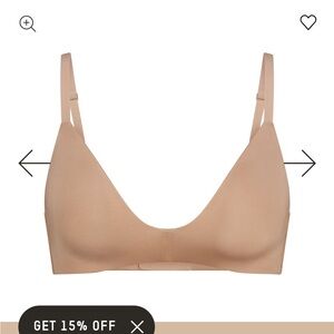 Skims Wireless T-shirt Bra Nude 40DDD